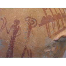 Funerary jar, double heart shape symbol